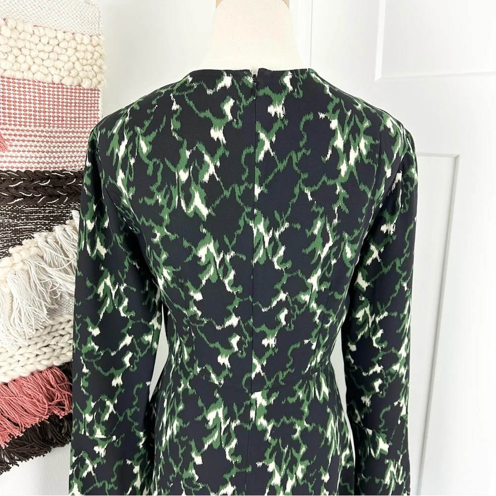 A.L.C. Elegant Black and Green Patterned Dress - Picture 8 of 13